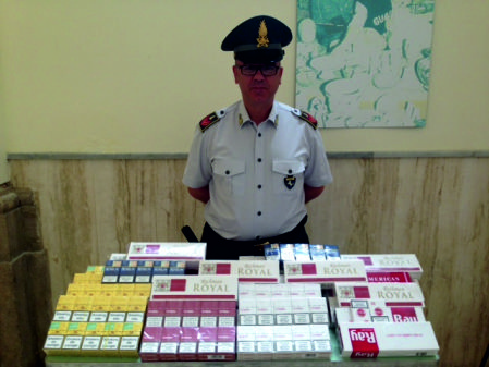 Guardia di Finanza Benevento. Sequestrati 450 pacchetti di sigarette di contrabbando
