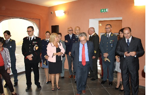 Autorità civili e militari in visita alle Sale Espositive del Museo del Sannio allestite di recente dalla Provincia
