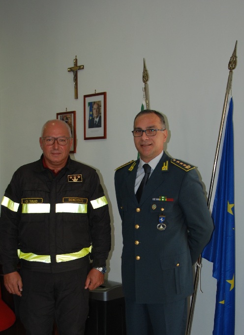 Il neo Comandante dei Vigili del Fuoco di Benevento in visita presso il Comando Provinciale della Guardia di Finanza