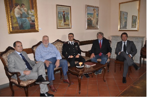 Il Questore Borrelli ed il Comandante dei Carabinieri Vasaturo hanno fatto visita al  presidente della Provincia Claudio Ricci