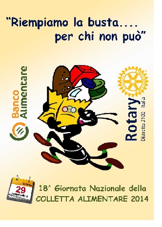 Rotary Club Benevento e Rotaract: il 29 Novembre insieme per la Colletta Alimentare presso il Centro Commerciale Buonvento
