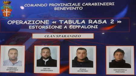 Benevento: operazione Tabula Rasa 2. Continuava a dare ordini  dal Carcere. 4 arresti nel clan Sparandeo