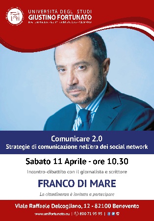 Unifortunato: sabato 11 Aprile l’ateneo ospita il giornalista Rai – Franco Di Mare
