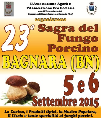 Bagnara: al via la Sagra del fungo porcino 2015 il 5 – 6 settembre 2015