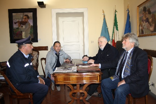 Gianclaudio Golia, sindaco di Circello,ricevuto alla Rocca per parlare della situazione relativa al Ponte Tammarecchia