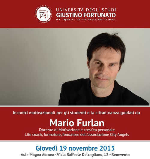 Unifortunato: giovedì 19 Novembre Giornata dello Studente con Mario Furlan