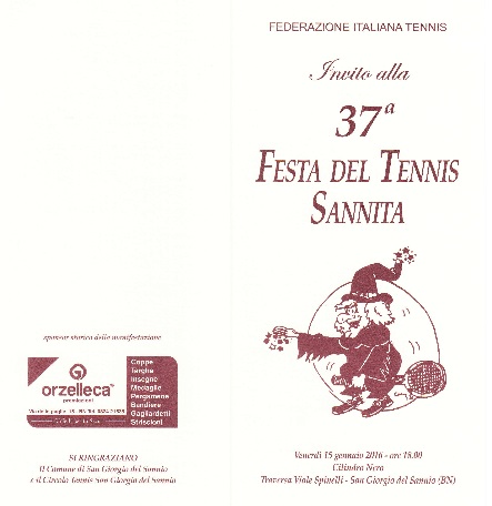 Coni Benevento,il 15 gennaio la  37a Festa del Tennis Sannita