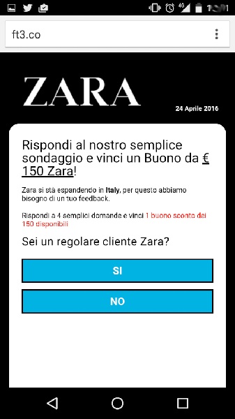 Buono Zara da 150 euro, attenti alla bufala su WhatsApp