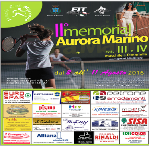 Tennis Club Morcone: tutto pronto per il II Memorial “Aurora Marino”