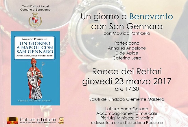L’associazione culturale Culture e Letture organizza la presentazione del libro “Un giorno a Napoli con San Gennaro”