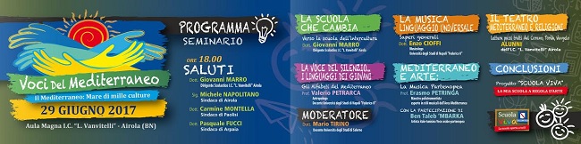 Scuola Viva, domani all’IC Vanvitelli convegno: “Voci del Mediterraneo”