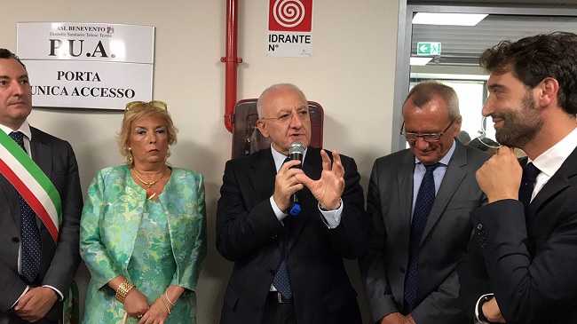 Il Presidente De Luca a Telese Terme per inaugurazione del Poliambulatorio