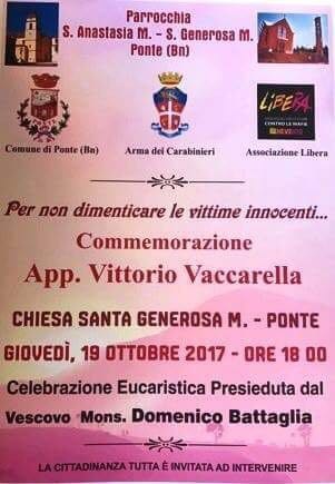 Libera Benevento e l’Arma dei Carabinieri ricordano l’appuntato Vittorio Vaccarella