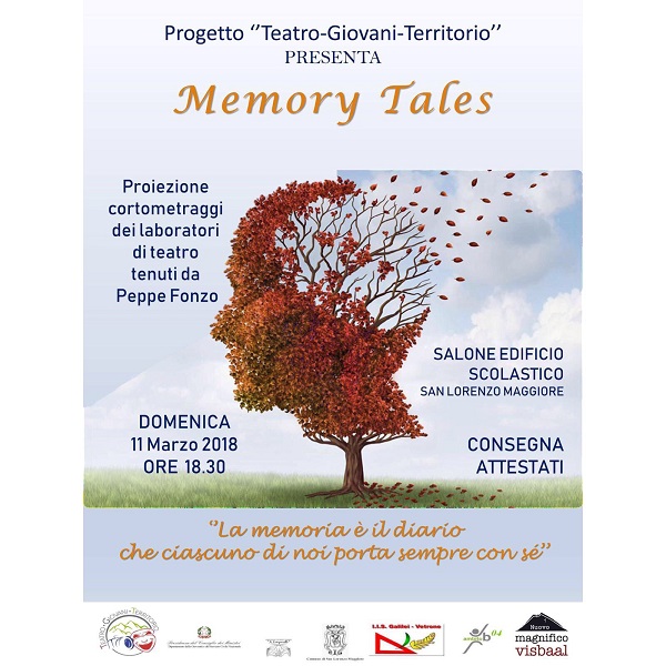 Progetto “Teatro Giovani Territorio”:  domenica 11 marzo 2018 a San Lorenzo Maggiore “Memory Tales” e “Fotografia e Racconto”
