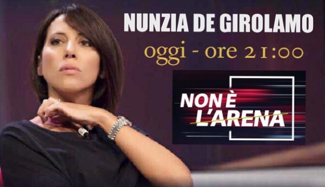Nunzia De Girolamo torna in TV stasera ospite di Giletti su La7