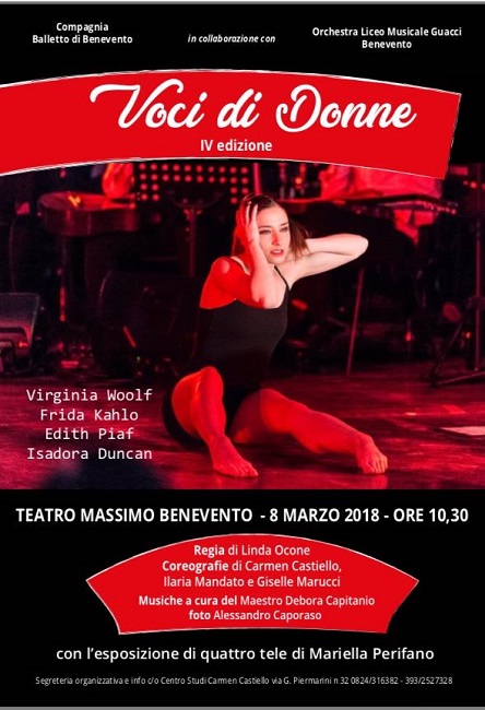 “Voci di Donne – Saudade”, lo spettacolo del Centro Studi Danza ” Carmen Castiello” per l’8 Marzo