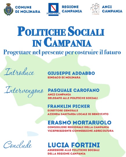 Politiche sociali in Campania, a Molinara l’incontro promosso dal Consigliere Mortaruolo