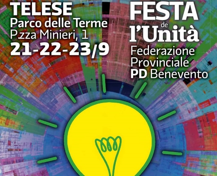 Domani 21 settembre a Telese Terme al via la Festa Provinciale de l’Unità
