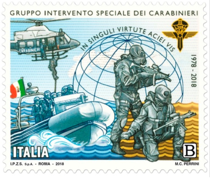 Poste Italiane: Emesso francobollo Gruppo Speciale Arma dei Carabinieri