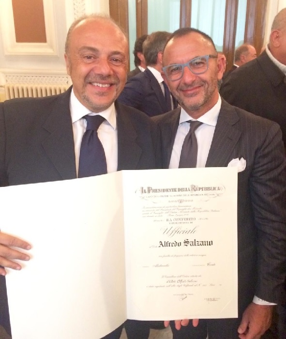 Ad Alfredo Salzano l’onorificenza di Ufficiale della Repubblica Italiana