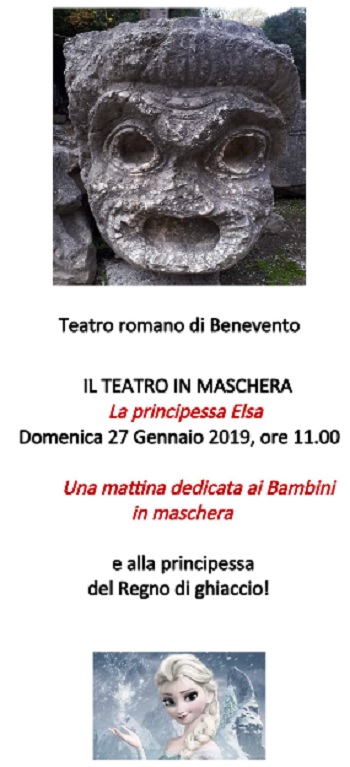 Teatro Romano di Benevento: al via Domenica 27 Gennaio l’evento “Teatro in maschera”
