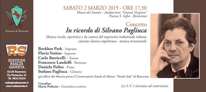 Il 2 Marzo Concerto in ricordo di Silvano Pagliuca.