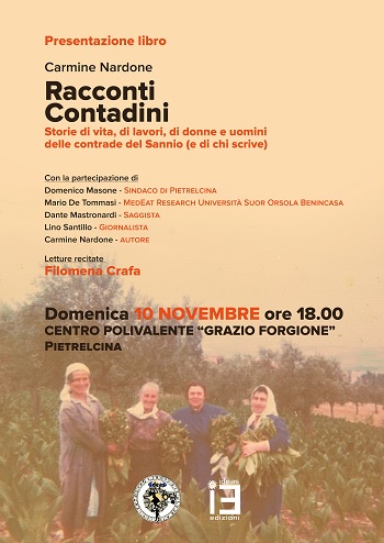“Racconti Contadini”  il 10 Novembre a Pietrelcina l’ultimo libro di Carmine Nardone