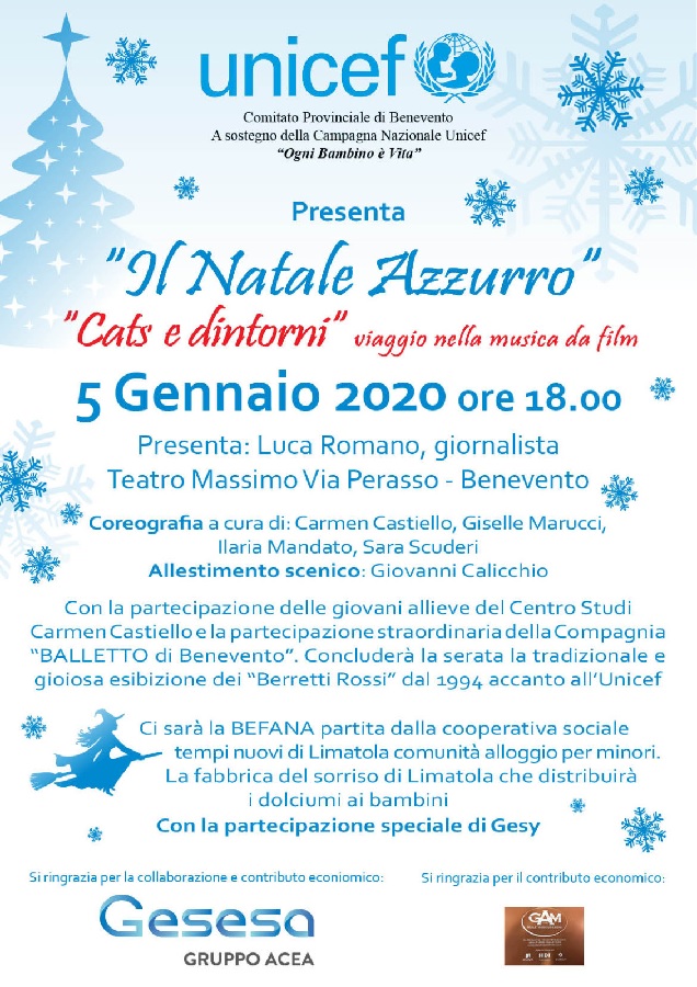 “Natale Azzurro – Cats e dintorni viaggio nella musica da film”, domenica al Teatro Massimo di Benevento