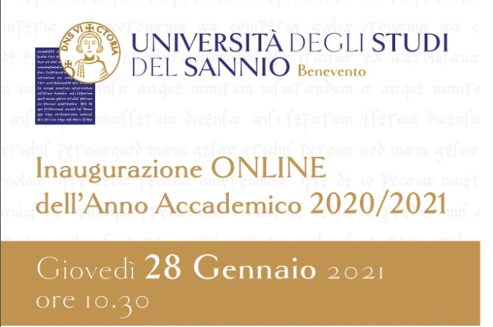 Università degli Studi del Sannio: inaugurazione anno accademico 2020/2021 on line