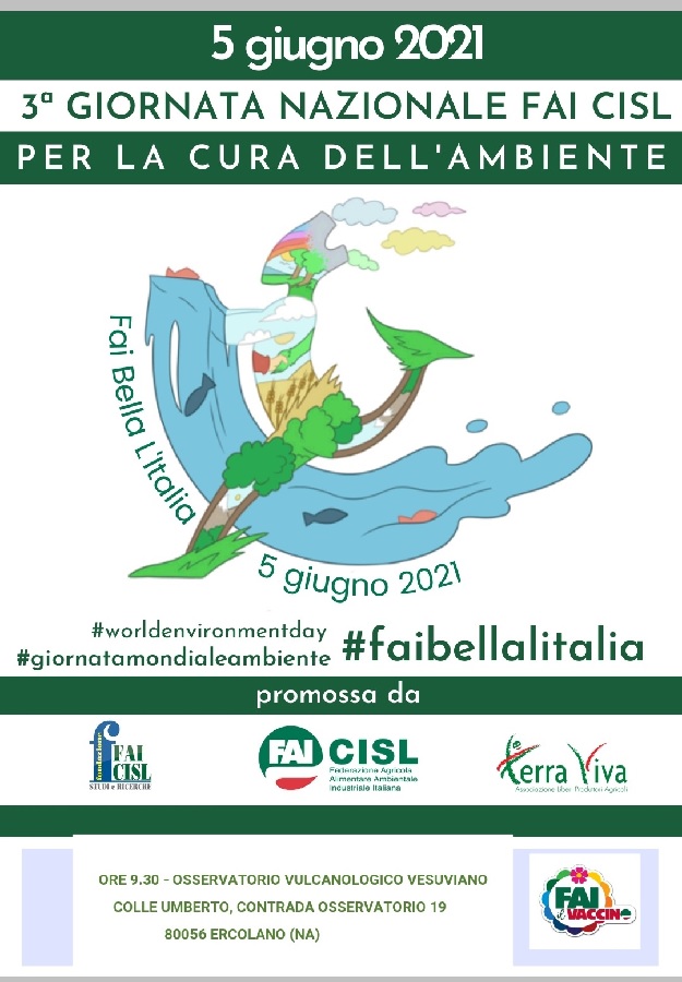 “Fai Bella l’Italia”. Il 5 Giugno 3° giornata Fai-Cisl per l’ambiente.