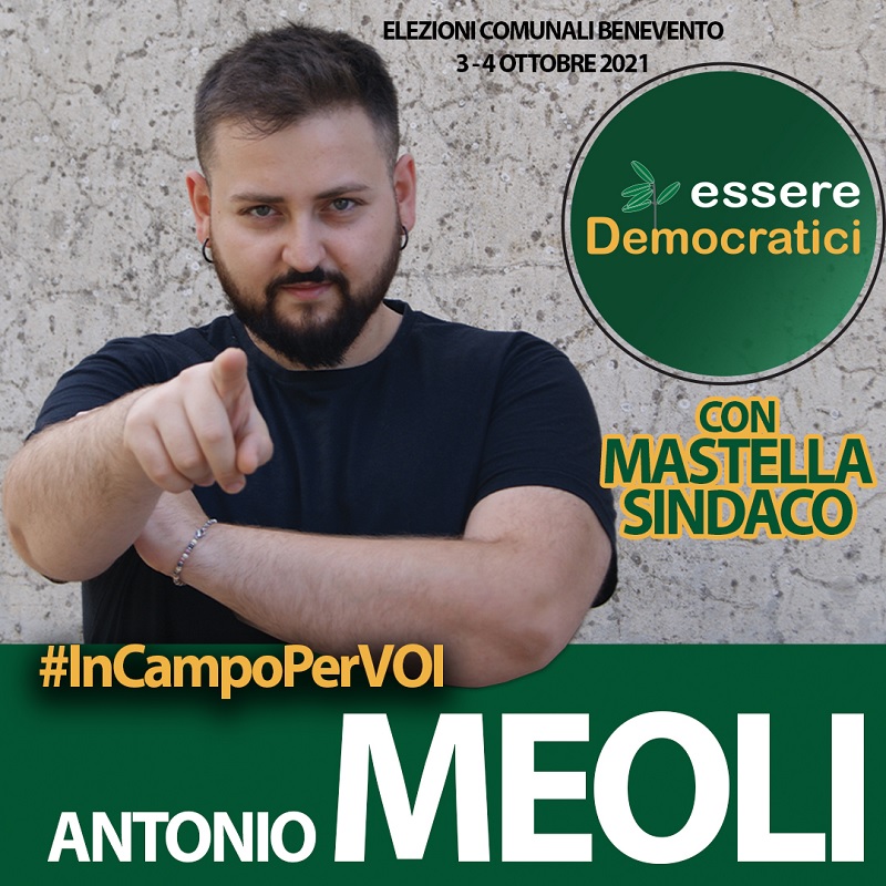 Antonio Meoli candidato lista “Essere Democratici” a sostegno del sindaco Clemente mastella