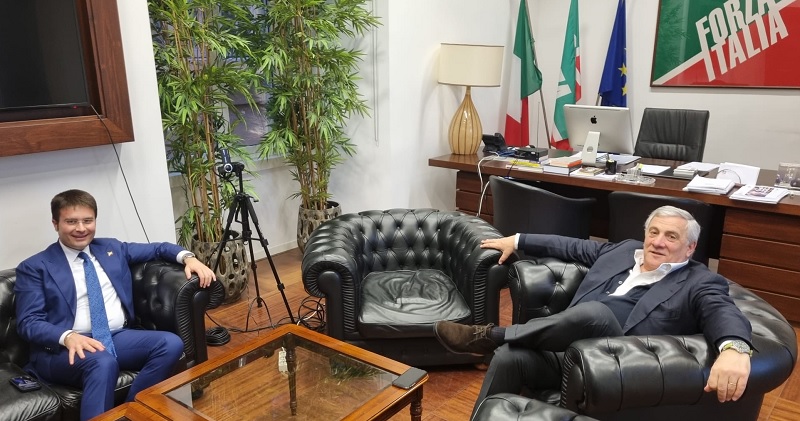 Francesco Maria Rubano (FI) incontra Antonio Tajani, tra i programmi del partito una sede a Benevento di Forza Italia