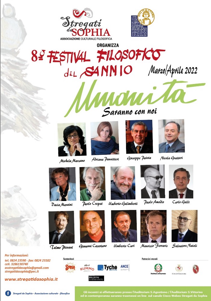 Stregati da Sophia: sarà presentato il 15 Febbraio il programma dell’8° Festival Filosofico del Sannio