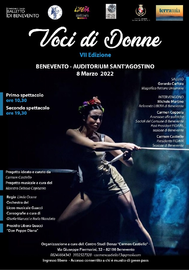 La settima edizione di “Voci di Donne”, proposto da Fidapa sez. di Benevento, andrà in scena l’8 Marzo