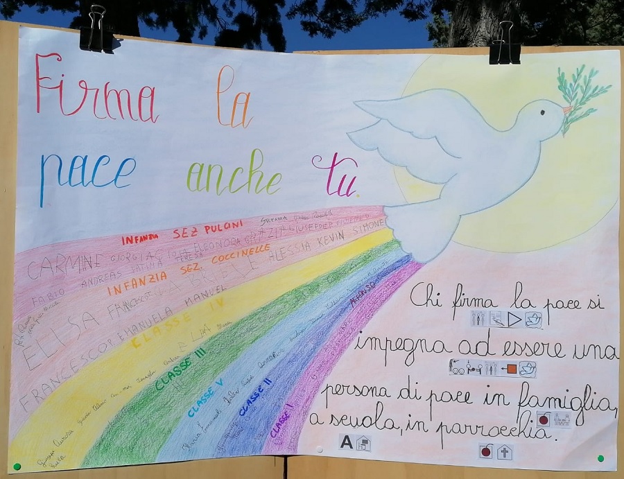 Presso l’Istituto Sant’Angelo a Sasso la “Manifestazione sulla Pace” e riflessione collettiva sulla Santa Pasqua