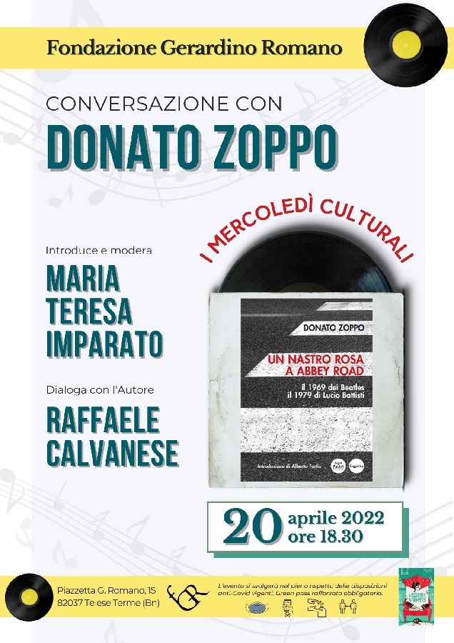 Donato Zoppo ed il suo nuovo libro ospiti della Fondazione Gerardino Romano