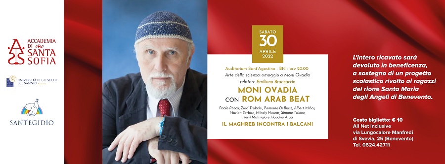 Sabato 30 Aprile eccezionale appuntamento con Moni Ovadia protagonista con l’ensemble Rom Arab Beat