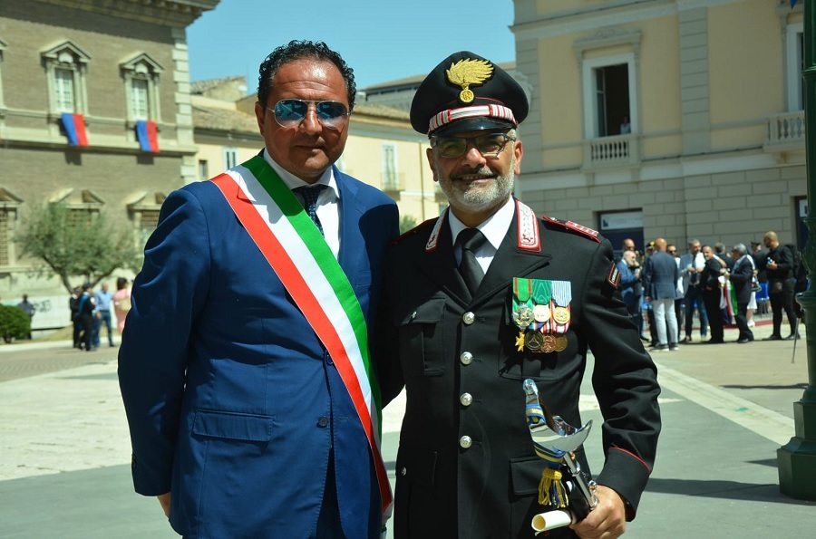 Festa dei Carabinieri, il plauso del sindaco Caporaso al comandante della stazione di Telese Terme lgt D’Orta