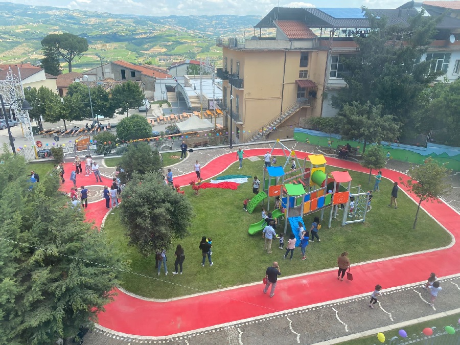 Paupisi.  Inaugurato il parco giochi inclusivo ‘Antonio D’Agostino’, una perla del paese