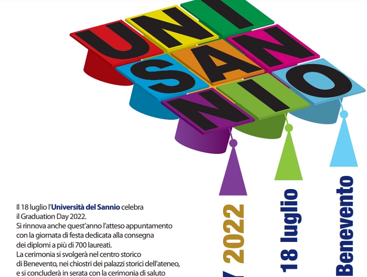 Graduation Day 2022, lunedì 18 luglio la festa di laurea dell’Università del Sannio