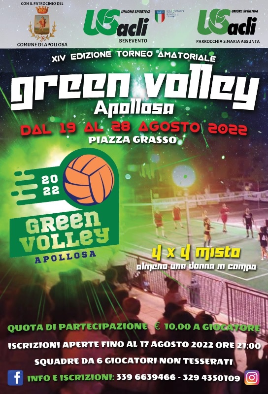 Apollosa – Grande successo per la XIV edizione del Green Volley