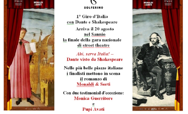 Arriva a Benevento la finale della gara di street theatre: Dante visto da Shakespeare