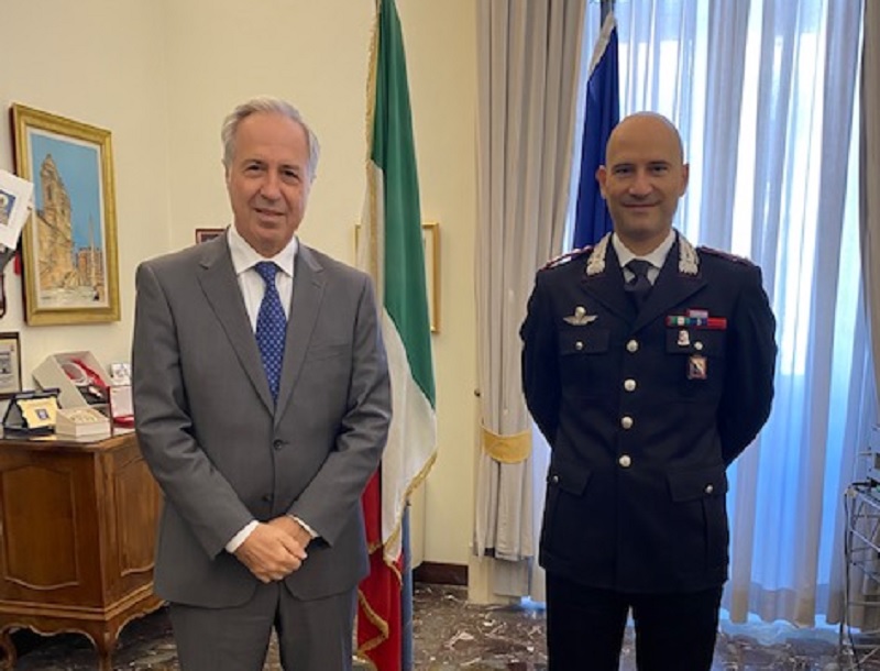 Il nuovo Comandante Provinciale dell’Arma dei Carabinieri Col. Enrico Calandro in Prefettura