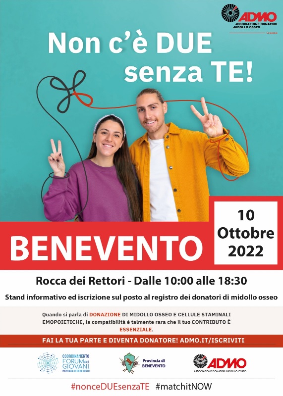 Admo Campania il 10 ottobre appuntamento a Benevento