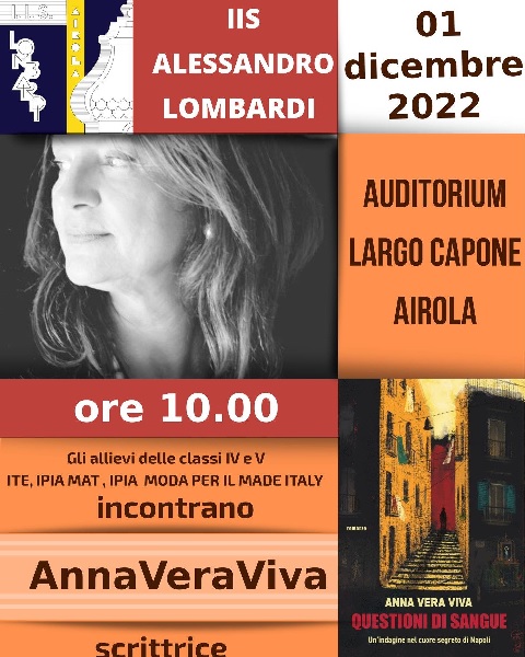 I.I.S. Lombardi di Airola : “Incontro con la scrittrice Anna Vera Viva”