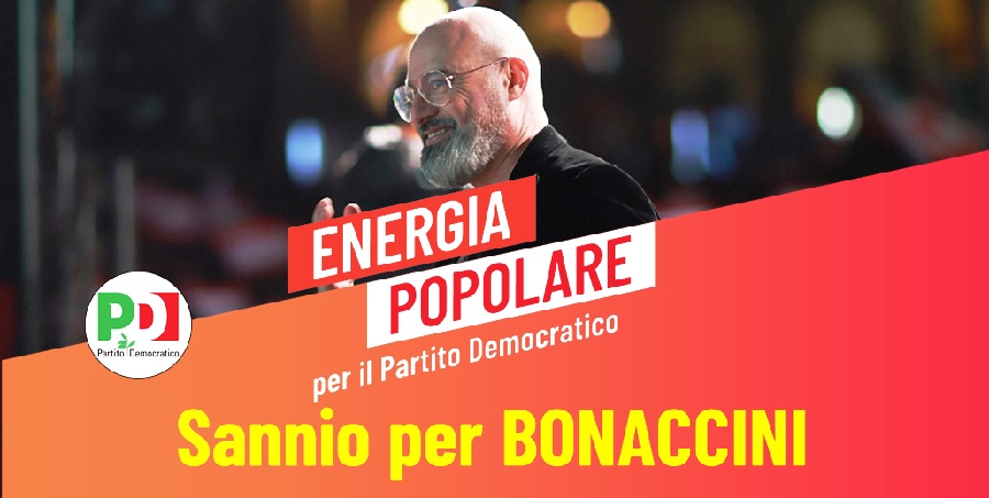 PD Sannio per Bonaccini, venerdì sera il candidato alla segreteria sarà nel Sannio