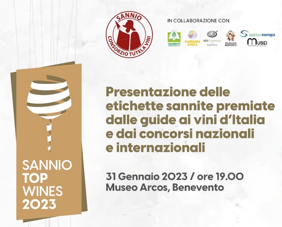 Edizione 2023 di “Sannio Top Wines” domani sera al museo “Arcos” di Benevento