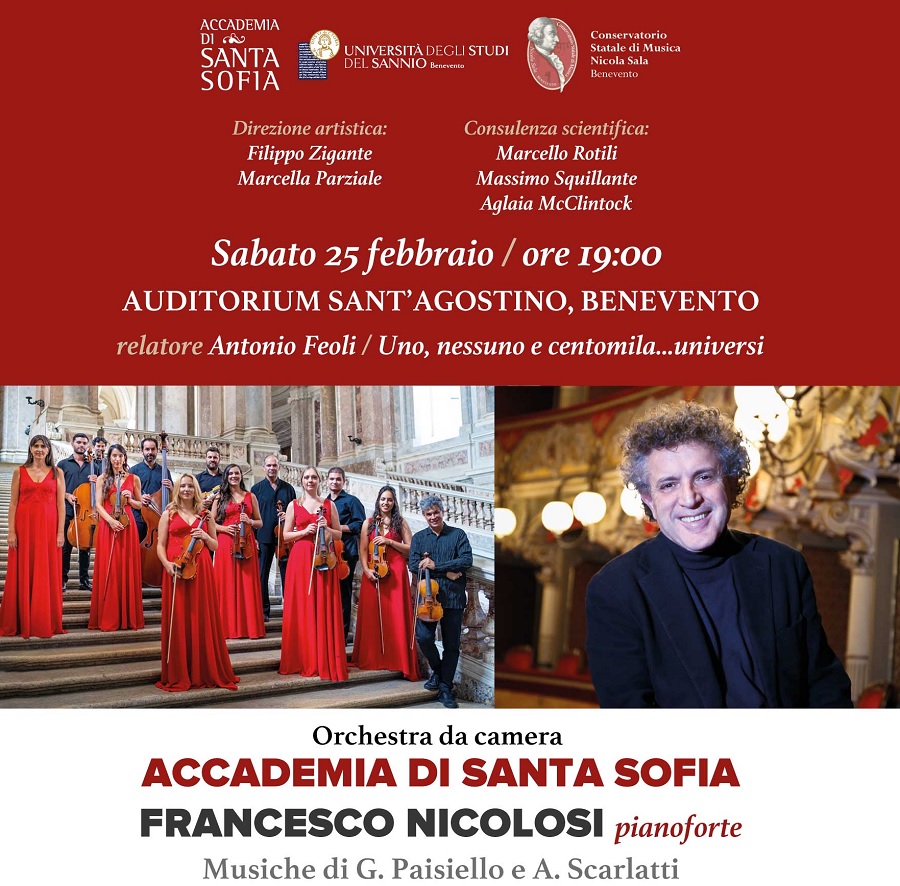 Concerto Accademia Santa Sofia con Francesco Nicolosi, Unisannio e Conservatorio.