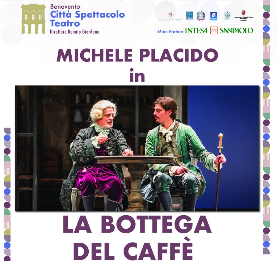 Nel prossimo weekend per la rassegna Città Spettacolo Teatro, Michele Placido in “La bottega del caffè”