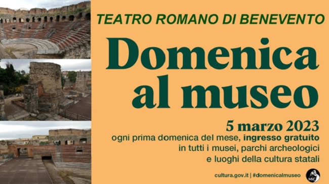 Domenica 5 marzo 2023 Ingresso gratuito al Teatro Romano di Benevento